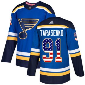 Herren St. Louis Blues Eishockey Trikot Vladimir Tarasenko #91 Authentic Blau USA Flag Fashion